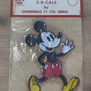 Vintage Israeli Disney 3-D-CALS Large Stickers by Dimenweld 71 - Set of 4 Sealed Packs