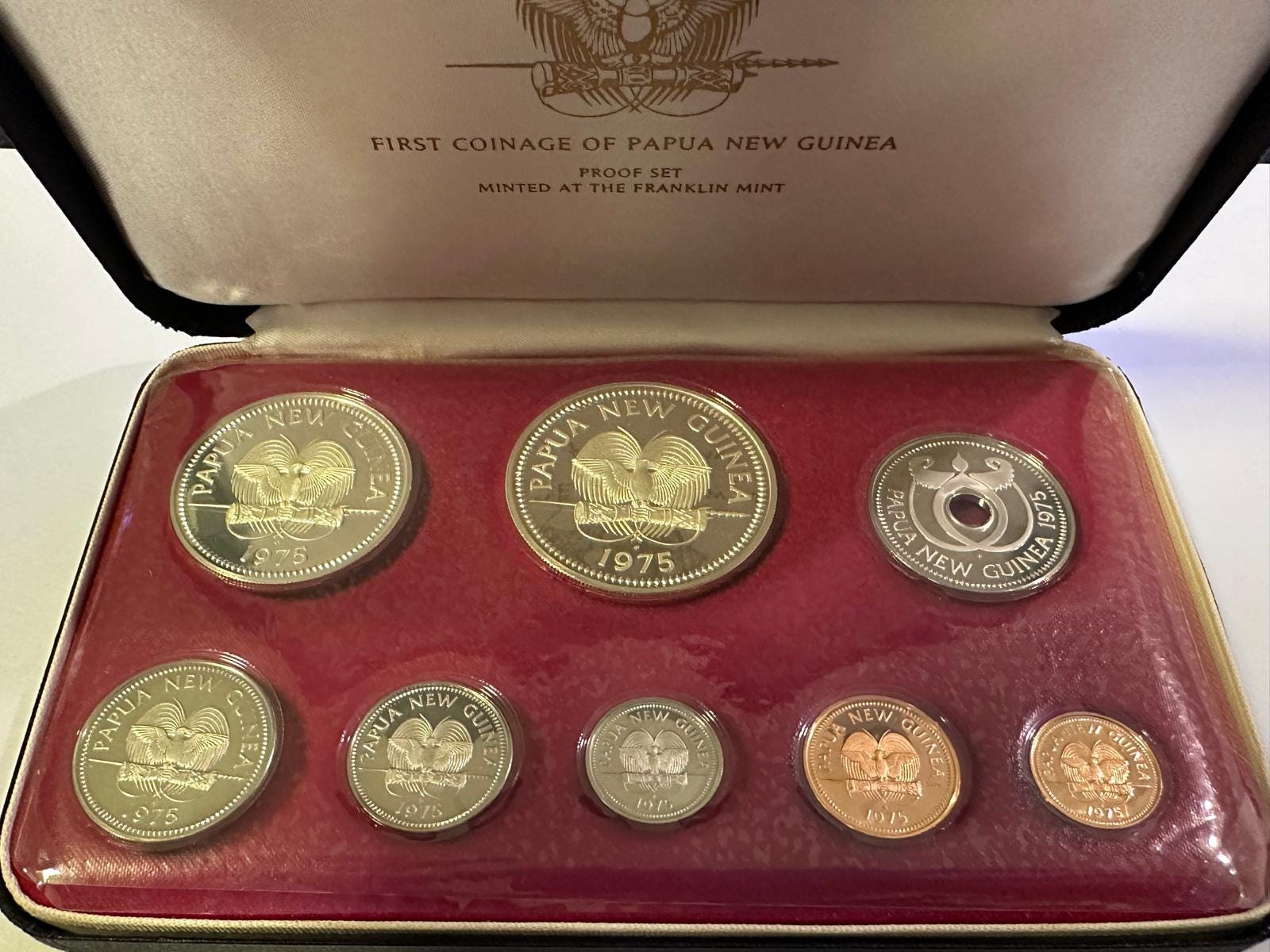1975 Papua New Guinea First National Coinage – Franklin Mint