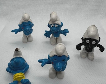 Set de figuras vintage de Los Pitufos