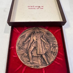 Augustus Saint-Gaudens World's Columbian Exposition Bronze Commemrative Medal - Original Box + Leaflet