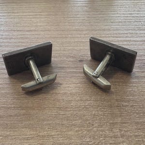 Vintage Mexican Silver Geometric Meander Cufflinks