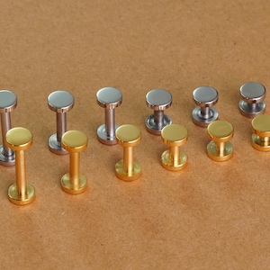 Puede incluir: Una colección de doce piezas de joyería corporal de metal estilo barra dispuestas en dos filas. La fila delantera presenta seis piezas de tono dorado de longitudes variables, mientras que la fila trasera contiene seis piezas de tono plateado, cada una con extremos circulares planos.