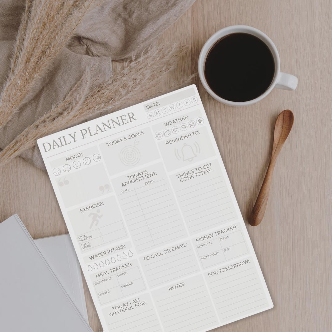 Daily - Weekly Planner Printable | A4 & US Letter PDF | Productivity ...