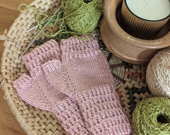 Sherbet | Fingerless Gloves Mittens Texting Gloves Handknit Gloves Knit Gloves Handmade Knitwear