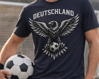 Koszulka piłkarska Deutschland Eagle, koszulka kibica niemieckiej piłki nożnej w stylu retro