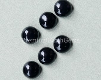 Natural Black Onyx Round Cabochon Gemstone (3mm to 30mm)