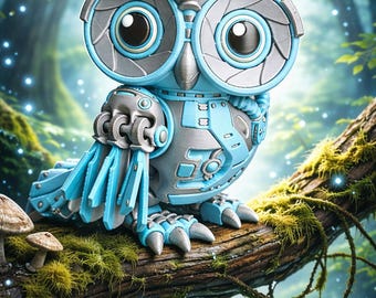 Cyber Owl Figure | Fidget