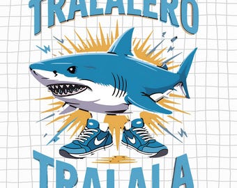 Tralalero Tralala PNG, Funny Shark Meme (Digital Download)