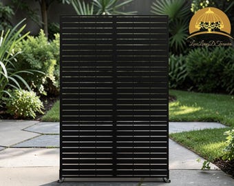 Metalen scheidingswand, opvouwbare scheidingswand voor gebruik binnen of buiten, modern scheidingspaneel voor privacy: