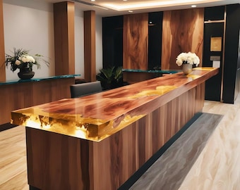 Handmade Live Edge Epoxy Console Table | Custom Resin Hallway Furniture