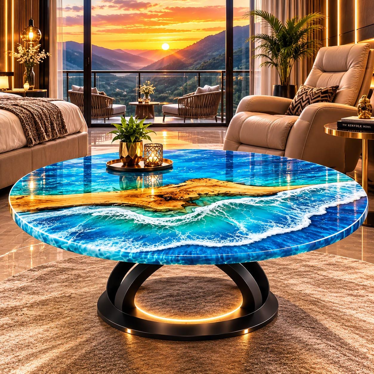 Ocean resin table - Etsy 日本