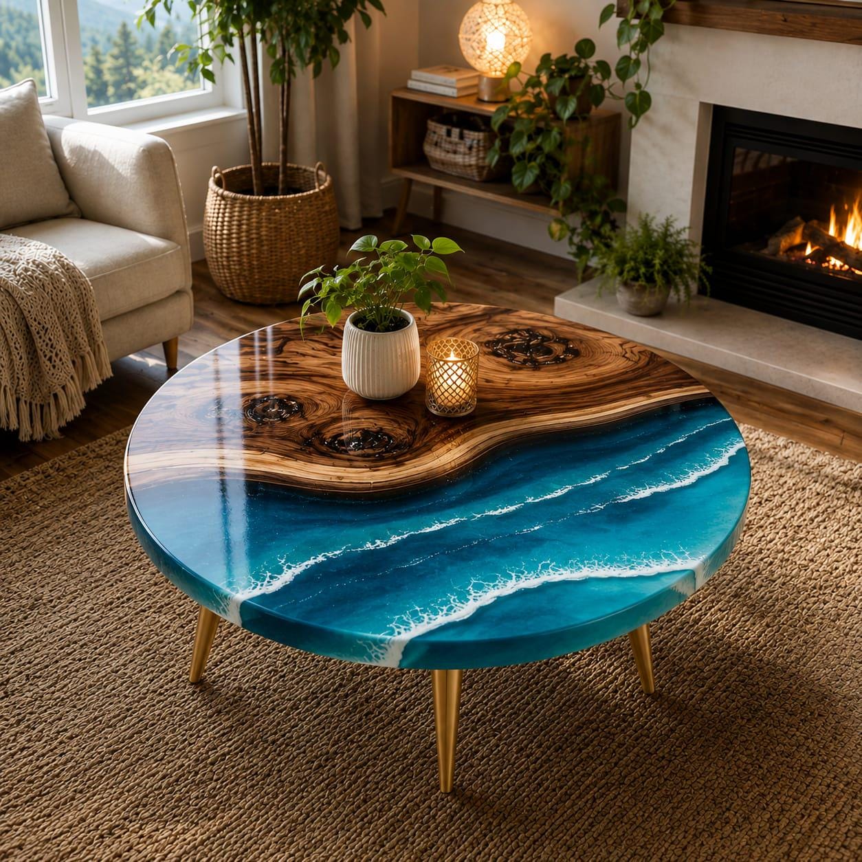 Ocean resin table - Etsy 日本