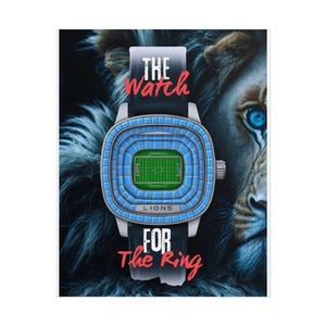 Detroit Lions Stadium Watch Poster: Football Art Print
