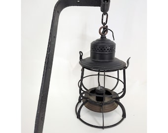 Rare Antique PRR Pennsylvania Railroad  RR Signal Lamp Lantern Co NY Hanging