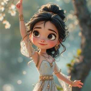 Stampa di citazioni ispiratrici in stile personaggio di film d'animazione "Pace"