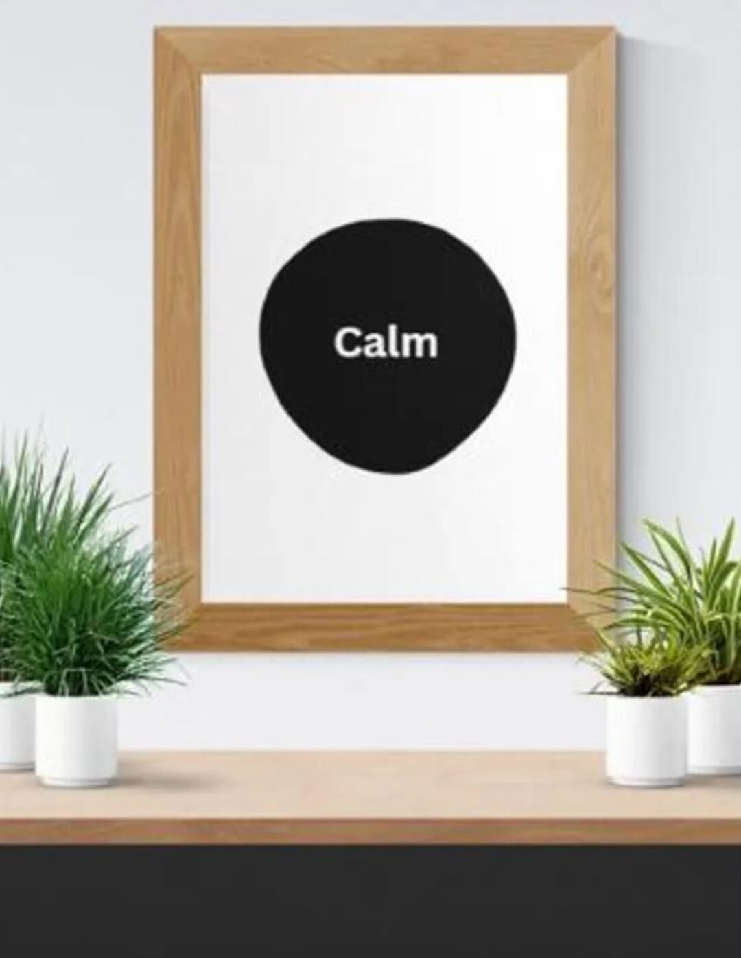 Minimalist 'calm' - Black Circle Design - Wall Art (digital Download ...