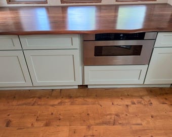 Solid Walnut Countertop 36” x 72” x 1” | Custom Hardwood Kitchen Island Top | Handcrafted American Walnut Wood Counter