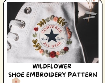 Wildflower Shoe Embroidery Pattern