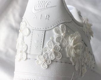Bespoke Bridal Air Force 1 Floral Luxury Embroidered Sneakers