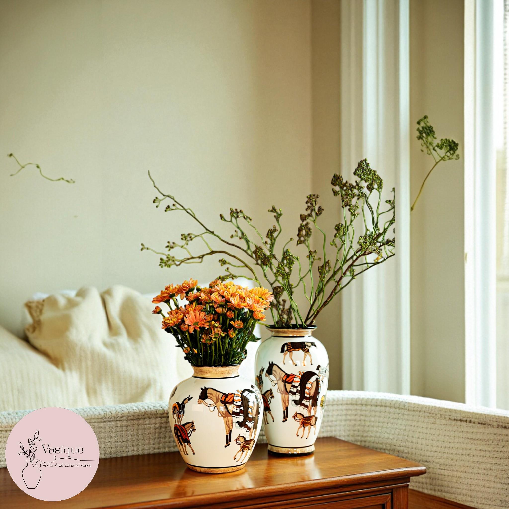 Porcelain horse vase - Etsy 日本