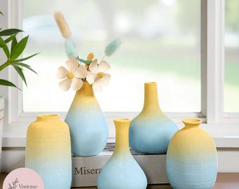 Keramiska blomvaser | Moderna heminredningsvaser | Mittdekoration för vardagsrum | Handgjord keramik