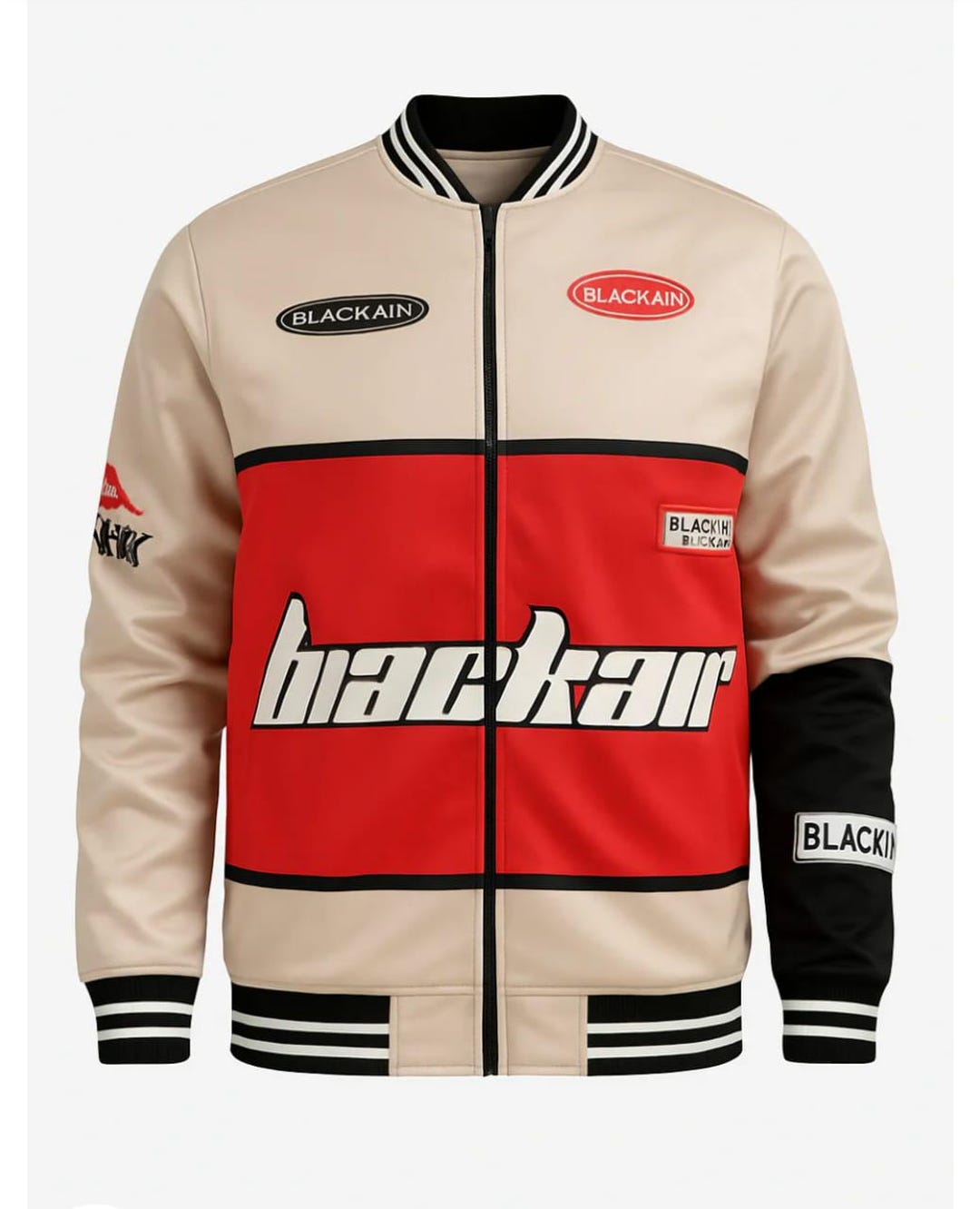 Blackair Motorsports Racing Jacket - Retro Varsity Style Bomber Jacket ...