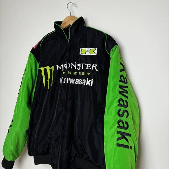 Kawasaki Monster Energy Racing Jacket, Greenblack Moto MX Team
