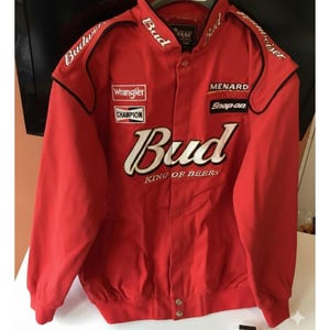 Bud Racing ジャケット 赤/黒/白 Bud Racing ジャケット 赤/黒/白 Bud Racing ジャケット 赤/黒/白