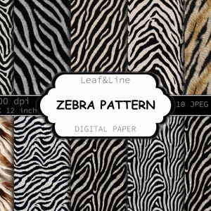 Carta digitale con stampa zebrata, motivo a pelle di animale senza soluzione di continuità, sfondo per festa nella giungla safari, decorazioni per compleanno Wild One, texture in bianco e nero