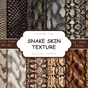 Papier cyfrowy z motywem skóry węża, bezszwowy wzór z teksturą pytona, nadruk z egzotycznym gadem, tło ze sztucznej skóry, estetyka zachodnia