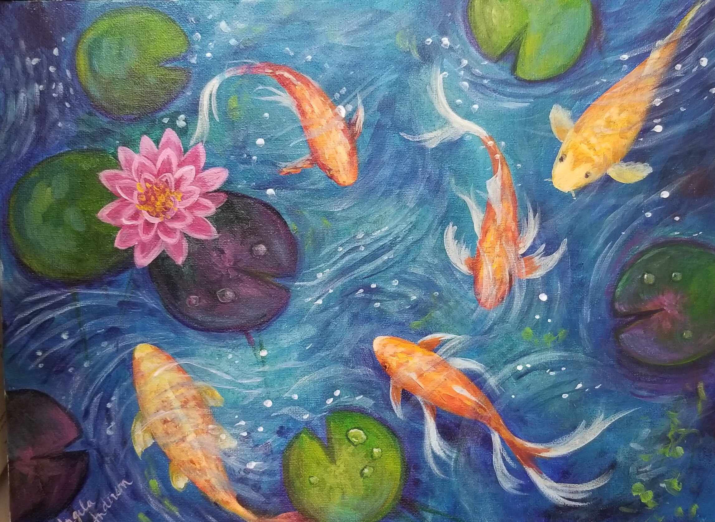 koi fish paintings