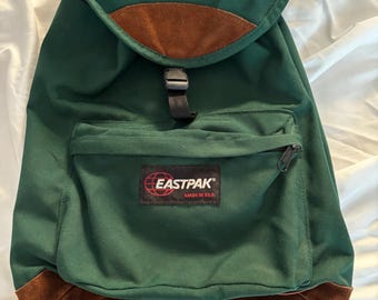 VTG Suede Bottom Green EASTPAK Backpack - Etsy