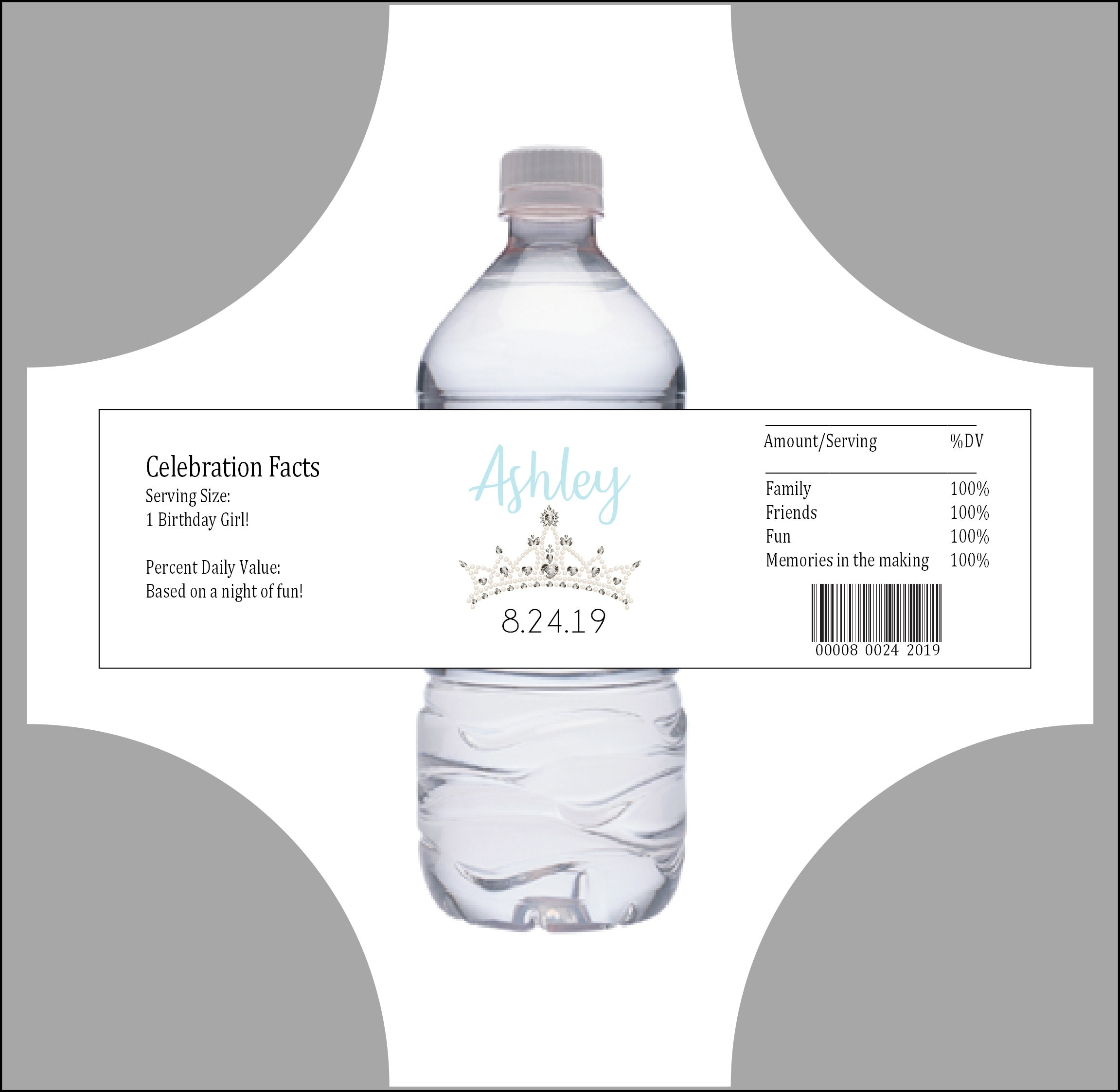 Water Bottle Label Sizes Ythoreccio