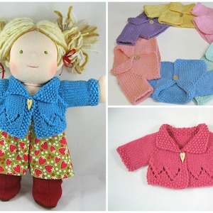 Waldorf Doll Cardigan PDF Pattern
