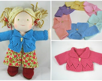 Waldorf Doll Cardigan PDF Pattern