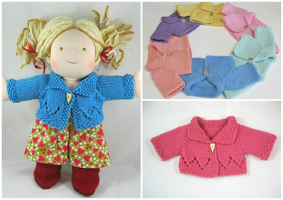 Waldorf Doll Cardigan PDF Pattern - Etsy