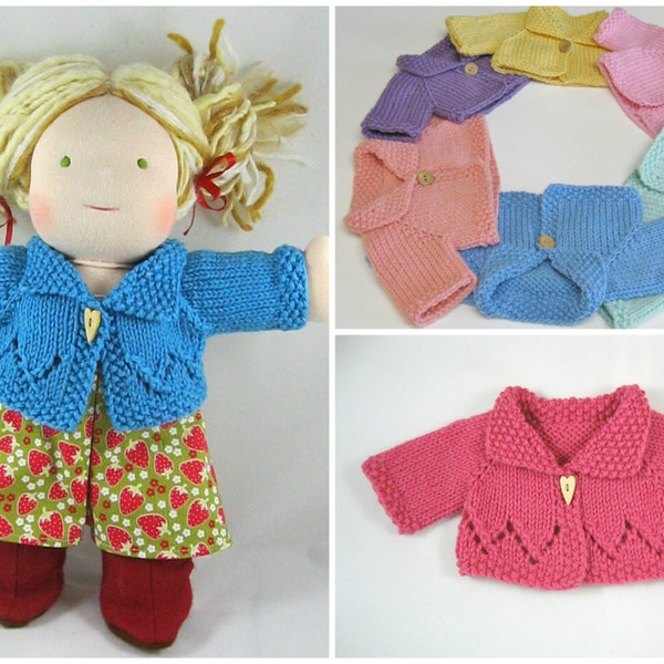 Waldorf Doll Cardigan PDF Pattern