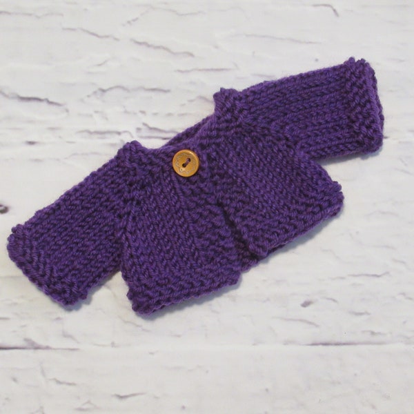 Piccolina Cardigan, Sweater for 8-9 Inch Waldorf Dolls