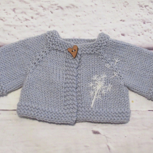 Handknit Waldorf Doll Cardigan~ 15-16 Inch, doll sweater, bamboletta sweater, waldorf doll sweater