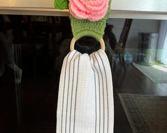 Hand Crocheted Towel Holder