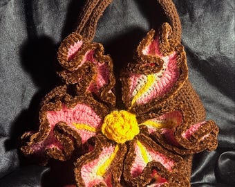 bolso de crochet de lirio
