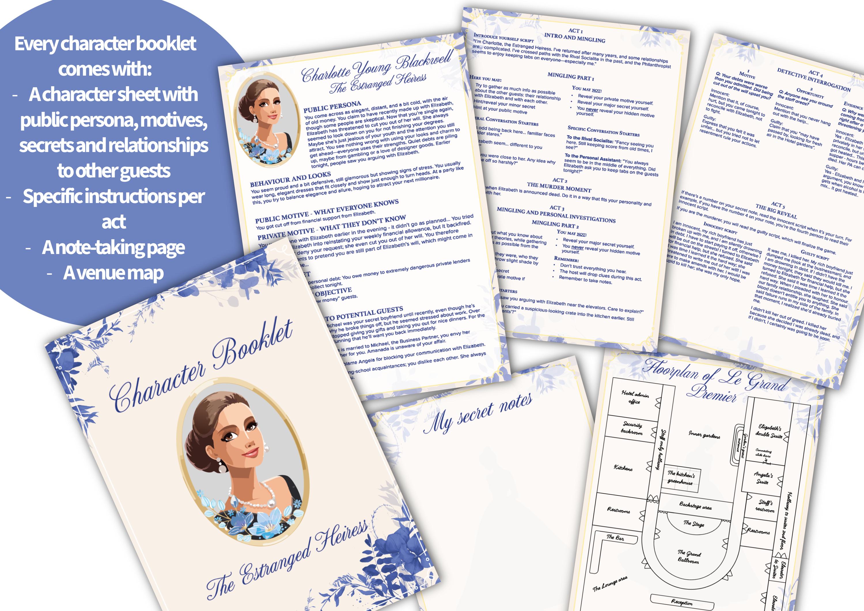 Gala Murder Mystery Party Game for Adults – Social Deception Dinner ...