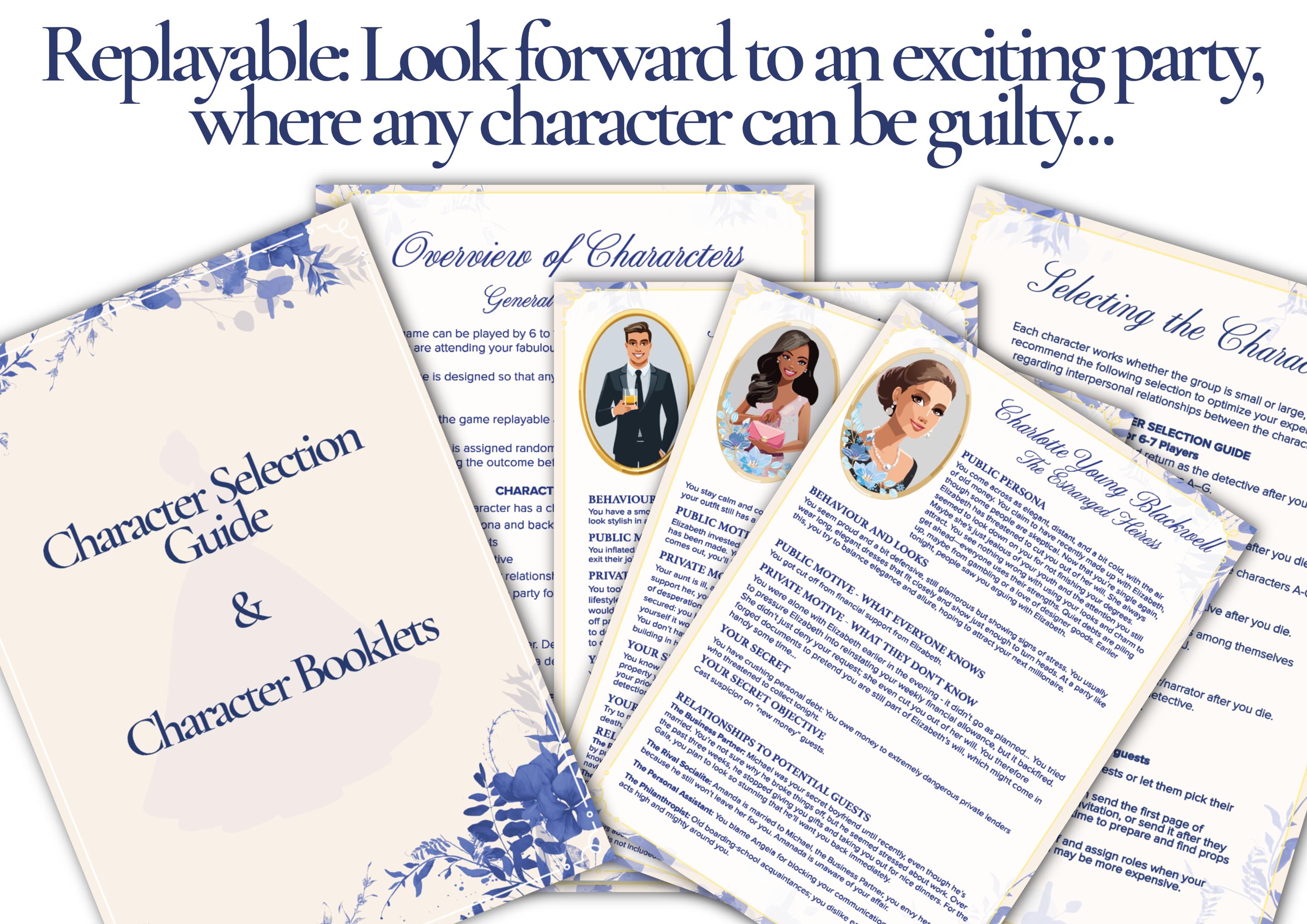 Gala Murder Mystery Party Game for Adults – Social Deception Dinner ...