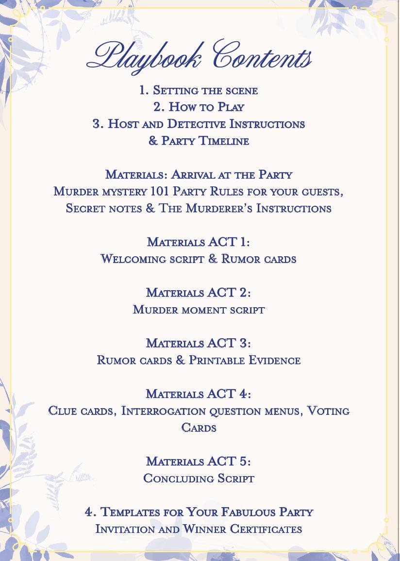 Gala Murder Mystery Party Game for Adults – Social Deception Dinner ...