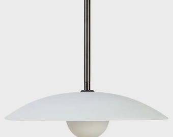 Modern Glass Pendant Light, Minimalist Ceiling Lamp, Scandinavian Hanging Light, Frosted Dome Shade,