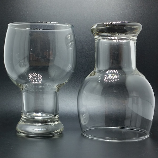 Six vintage beer glasses, Bierglas Clear by Libbey. Great gift for him!