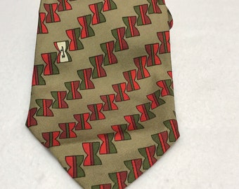 90s tie. Emilio Pucci silk tie, handmade in Italy. 3 1/2” widest width. Great gift for him!