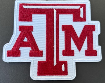 Texas A&M kastanienbraun und weiß: 2 "X2" Aufbügler zum Aufbügeln