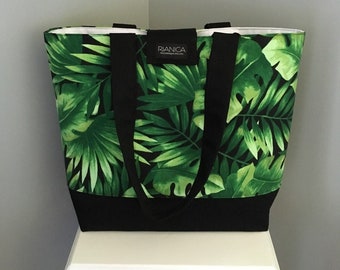 Green Leaf Botanical Tote Bag