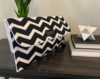 Black & White Chevron Clutch